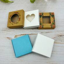 10 Pieces/Pack 6x6x1.5cm Handmade Small Gift Box Earrings Necklace Bracelet Small Jewelry Box - 6x6x1.5cm Paper Box - View 5