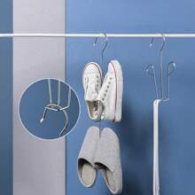 4pcs Shoes Drying Rack, Stainless Steel Shoe Hangers For Household, Stainless Steel Shoe Hangers - 2/4 Packs, Metal Space-Saving Rack With Hooks For Closet Organization, Unfinished Metal Construction, Waterproof And Rust-Resistant, Easy To Assemble, Versatile Home And Laundry Footwear Storage Accessory,Spring,Minimalist,Summer Tops