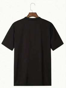 High-Density Pure Cotton. Check It Out, It's In A Book! Printed T-Shirt, Urban Fashion - 黑色 - 查看 2