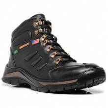 Coturno Masculino Couro Solado Borracha Bota Reforçado Cat