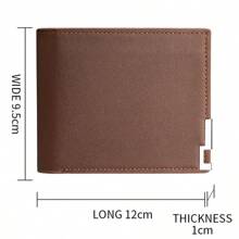 Customized Photo Wallet,Customized Picture,Customized Anniversary Wallet, Men's Wallet, Short Business Wallet, Iron Edge Wallet, Coin Purse, Gift For Boyfriend, Husband Or Father - Brown - View 7