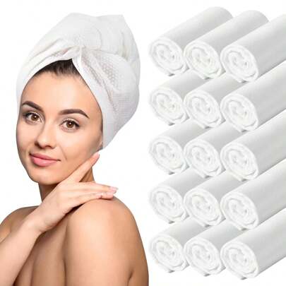 Serviette jetable pour femmes à séchage rapide et absorbante - Turban super absorbant à torsion, convient aux cheveux longs, bouclés et épais. Indispensable pour la maison et les voyages, design anti-frisottis, facile à enrouler les cheveux, séchage rapide, convient à tous les types de cheveux, taille de voyage portable, accessoires de plage essentiels pour la rentrée scolaire