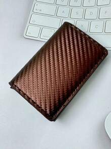 1pc New Anti-Theft Small Card Holder & Coin Purse, Carbon Fiber & Metal Men's Wallet, Large Capacity Auto Pop Up Credit Card Holder, Compact Multi-Card Slim Minimalist Anti-Demagnetization