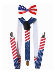 1 set Conjunto de tirantes con lazo a modo de clip en forma de Y ajustable, tirantes para los hombros para Halloween, fiesta de disfraces, banquetes, adecuado para adolescentes, uso casual de verano, al aire libre, atlético, de viaje, regalos de graduación o cumpleaños, accesorios de vestir diarios