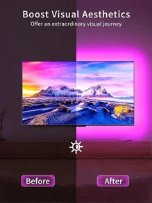 1 件 44 键遥控 RGB LED 灯带，多色照明，适用于家庭派对装饰、游戏室、卧室、客厅、厨房 - 可调光 - 彩色光 - 查看 8
