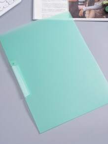 1pc A4 Size Snap Clip Swing Binder, Minimalist PP Material Waterproof & High Transparency, Suitable For Student Study And Office File Organization,Back To School,School Supplies