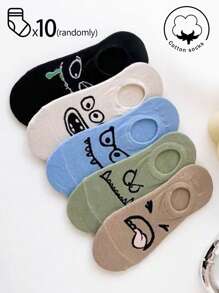 1/3/5/10 Pairs Of Men's Cotton Socks,Invisible Socks,Short Socks,Grey Socks,Autumn/Winter/Spring/Fall/Summer Socks,Breathable, Moisture Wicking, Sports, Business, Leisure, And Seasonal Socks - Multicolor - View 13