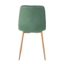 Indoor Green Velvet Dining Chair, Modern Kitchen Dining Chair With Backrest, Upholstered Side Chair With Hot Transfer Metal Legs, Family Kitchen Dining Room And Living Room (Set Of 4),ComfortCorner