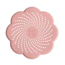 1 pièce Filtre anti-obstruction de lavabo avec motif, bouchon de vidage de baignoire et de douche au sol, bouchon désodorisant en silicone pour cuisine, couvercle de vidange au sol pour évier de cuisine, filtre de réservoir d'égout, vidange de salle de bain avec ventouse en silicone