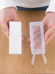 1 PIEZA Funda transparente larga para el control remoto del aire acondicionador y TV - Funda protectora tipo "orejas de conejo" para el polvo - Funda para escuela, oficina, hogar, viajes, bolso, organización, almacenamiento, útiles escolares