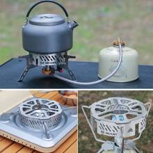 1pc Outdoor Stove Wind Guard With Large Surface Area, Available In Small/Large Size, Compatible With 3/4-Prong Burners, Stainless Steel Mini Portable Stove Ring