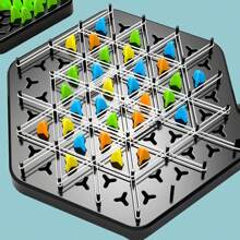 Logic Thinking Development Rope Challenge Desk Game Toy, Interactive Triangle Chess Game To Enhance Focus - Multicolor - View 2