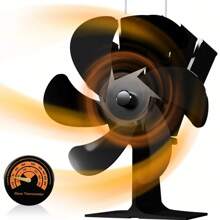 TCFUNDY Heat Powered Fireplace Stove Fan With 6 Blades For Efficient Log Wood Burner Performance - Default - View 1