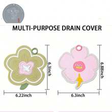 1 件花朵硅胶浴缸排水盖 - 安全浴缸塞、可爱浴室装饰、必备浴室配件、家用防臭浴室防虫塞下水道密封件防臭防臭女神 - 彩色 - 查看 7