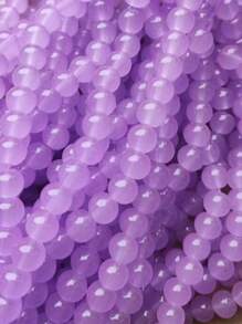 100 chiếc vòng tay hạt thủy tinh giả ngọc bích màu thủy tinh tròn tự làm hạt rời - Nhiều màu - Xem 2