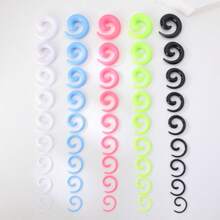 9 piezas de túneles de oreja en forma de caracol, 5 colores, perforaciones de calibre de oreja personalizadas de múltiples tamaños - 9 piezas expansor de orejas de caracol - Ver 1