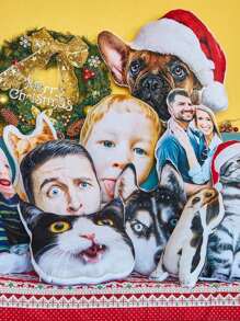 1pc Customized Face Pillow, Personalized 3D Pillow, Custom Headrest, Customized Pet Pillow, Dog Pillow, Customized Dog Gift, Headrest, Soft Plush Pillow, Ideal For Valentine's Day, Mother's Day, Father's Day, Couples, Birthday, Anniversary, Wedding, Housewarming Gifts, Best Gifts For Mom, Dad, Wife, Husband, Girlfriend, Boyfriend - Only the Head - View 12