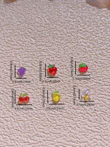 30Pcs Assorted Fruit Design Nail Art Decorations, Cartoon Colorful Watermelon, Strawberry Resin Nail Gems For Summer Nail Supplies Nails Nail Charms