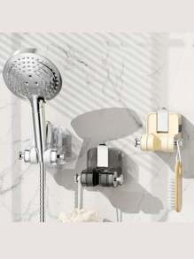 Universal Suction Cup Shower Stand, Household Shower Stand, Non Perforated Shower Head Fixing Base, Adjustable And Movable Shower Head Holder, Bathroom Supplies, Bathroom Accessories Home Bathroom Decor