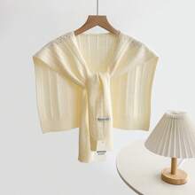 1pc Women's Knitted Hollow-Out Colorful Shawl Scarf, Versatile For Summer