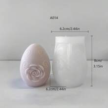 Egg Easter Egg Aromatherapy Candle Silicone Mold - White - View 5