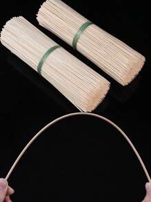 50/100/200/300 件 30 厘米加厚 3 毫米一次性竹串，适用于 DIY 花束、商业和家庭使用、Poke Poke 鸡肉、香肠、山楂果、关东煮工具