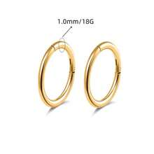 2PCS 18G-16G Aço Inoxidável Anel Clicker Sem Costura Lábio Nariz Daith Cartilagem Helix Tragus Anel de Arco