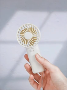 1 pièce Mini ventilateur portable à main (piles non incluses), avec accessoire de cordon, pour la rentrée scolaire