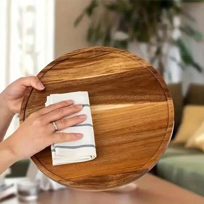 复古风格相思木椭圆形装饰托盘 - 非常适合展示配件和厨房必需品