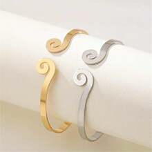 1 件时尚波西米亚风格铁猴子王紧袖口手镯，适合女性日常、派对、休闲和度假穿着 - 緊箍手鐲 - 查看 3