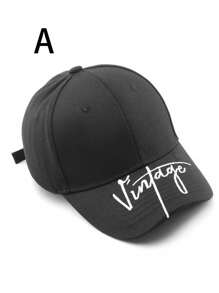 1 pieza Gorra de béisbol unisex con bordado de letra vintage de moda