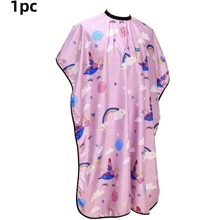 专业美发沙龙剪发披肩，理发师美发围裙，不粘发剪发圆裙，适合沙龙、家庭使用和作为礼物 - 彩色 - 查看 9