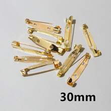 20个15-40毫米金属胸针夹底座别针安全别针胸针底座空白底座，适用于DIY珠宝制作材料 - brooch pins accessories - 查看 26