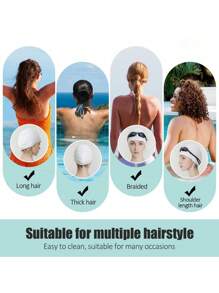 Gorro de natación de silicona grande - ComfortFit para hombres y mujeres - Diseño ergonómico unisex - Set de 1 pieza de alta calidad, esenciales de playa, accesorios de playa, flotador de piscina