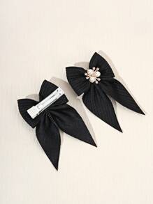 2pcs/Set Elegant Minimalist Boutique Hair Clips For Children