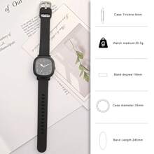 Set de 3 relojes de cuarzo de moda para mujer con correa de silicona, combinación de relojes de pulsera a la moda adecuados para uso diario, regalo de cumpleaños para familiares y amigos - Blanco - Ver 7