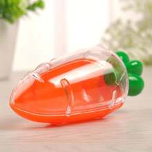 10pcs Mini Carrot Shaped Clear Plastic Candy Storage Box, Easter Party Favor Jars, Plastic Easter Bunny Gift Containers, Suitable For Easter Egg Hunts, Birthdays And Christening Celebrations