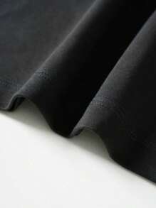 High-Density Pure Cotton. Check It Out, It's In A Book! Printed T-Shirt, Urban Fashion - 黑色 - 查看 3