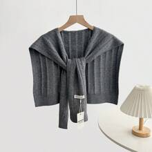 1pc Women's Knitted Hollow-Out Colorful Shawl Scarf, Versatile For Summer