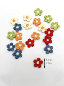 20 件绿叶 DIY 服装装饰补丁，刺绣花卉家居工艺配件 - 綠色 - 查看 8