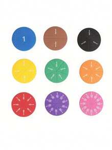Fraction Circle Math Educational Tool - EVA Foam Fraction Teaching Aid, Color-Coded Math Development Tool For Classroom And Home Education, STEM Learning Gift - Multicolor - View 5