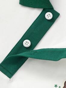 Balabala Young Boy Short-Sleeve Set, 2025 Summer 2 Pieces Lightweight Outfit - White Green Tone - View 6