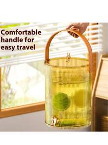 Jarra dispensadora de agua para refrigerador de gran capacidad con grifo, vaso para té de frutas, jarra de agua fría para el hogar, cubeta de agua fría para exteriores - Multicolor - Ver 2