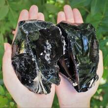 1 pièce Gros cristaux d'obsidienne noire brute, pierres d'obsidienne noire brute, cristal d'obsidienne, gros cristal d'obsidienne noire, cristaux bruts, roches et minéraux, décoration de cristal