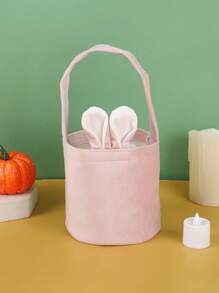 1 件可爱可折叠兔子手提包，带兔耳朵，可重复使用的复活节彩蛋和糖果礼品篮，非常适合礼品包装、派对礼品、糖果储存、婚礼、生日 - 彩色 - 查看 9