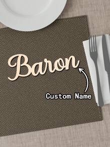 1Pc Custom Name Tag,Seat Cards And Gift Labels For Table Decoration,Wooden Name Tag, Multiple Font Style Options