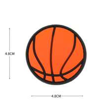 1 件 Tacopsgear 运动球士气贴，背面带胶，3D PVC 钩环臂贴，适用于包袋、服装、头盔、户外装备 - 背包和设备贴纸套装，带几何图案 PVC 塑料