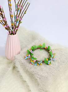 1套-复活节春季彩色装饰花环仿真浆果复活节蜡烛花环 - 彩色 - 查看 8