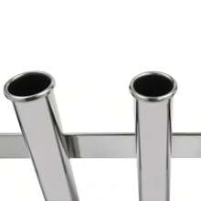 WUPYI Stainless Steel Fishing Rod Holder For Marine Boat 6 Rod Holders Deck Mount 42MM - Silver - View 10