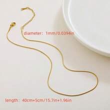 10pcs Adjustable Stainless Steel Snake Bone Chain, Luxury And Fashionable Jewelry Gift For Parties